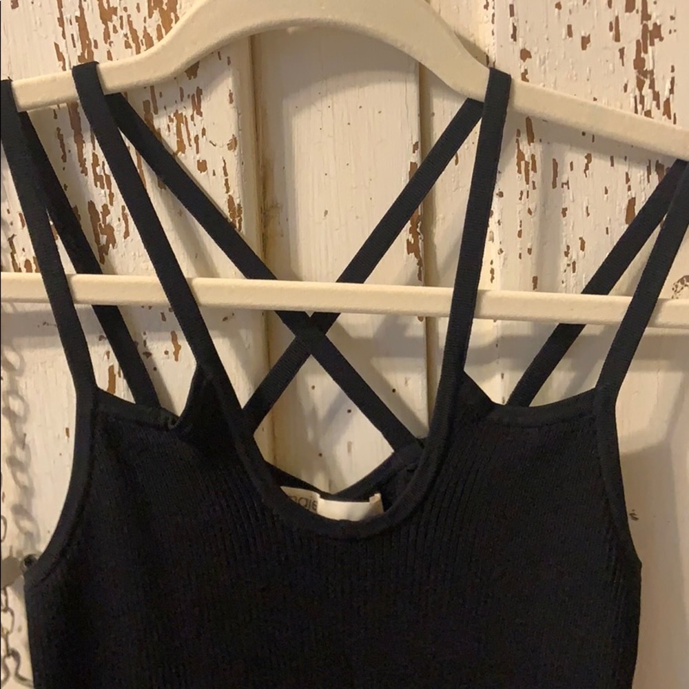 Maje Black Rib Tank Top - Picture 2 of 4